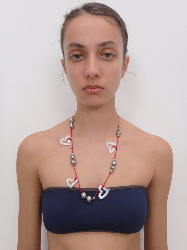 Gimaguas Love Necklace Love Necklace Silver Black