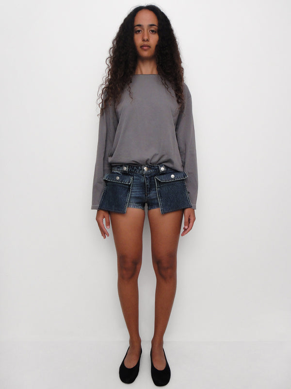 Gimaguas Micro Shorts Micro Shorts Denim Blue