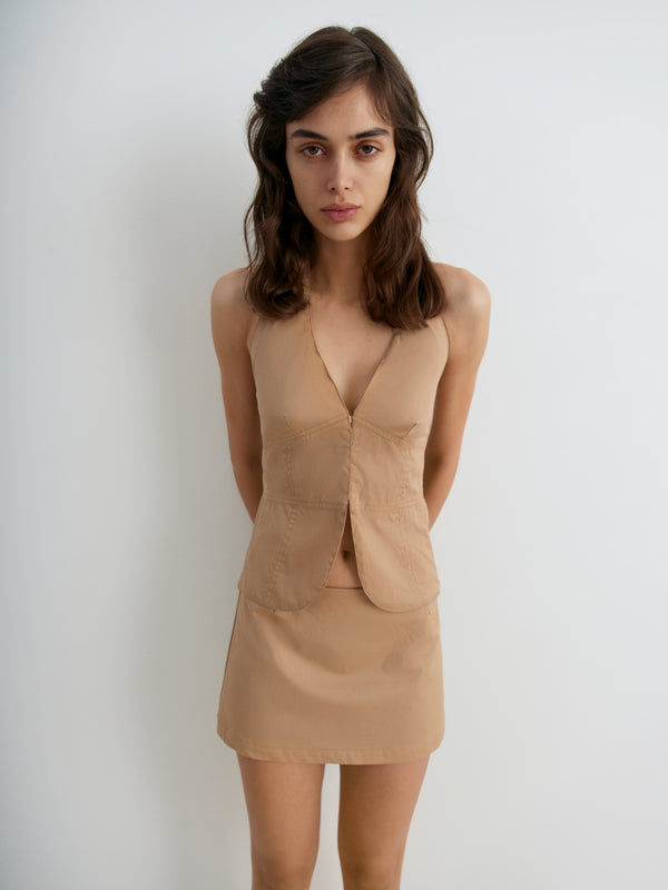 Gimaguas Jake Mini Skirt Jake Mini Skirt Brown - Bottoms - Gimaguas