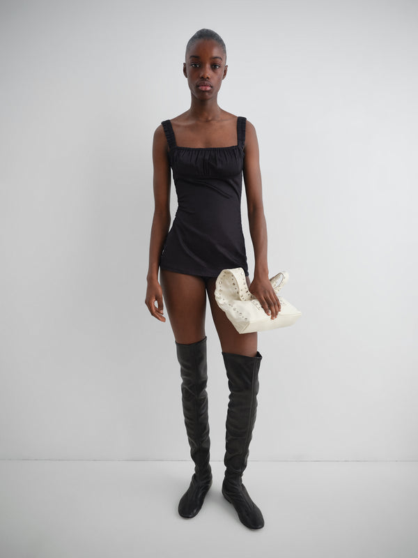 Gimaguas Jardin Body Black Square-neck Bodysuit For Women