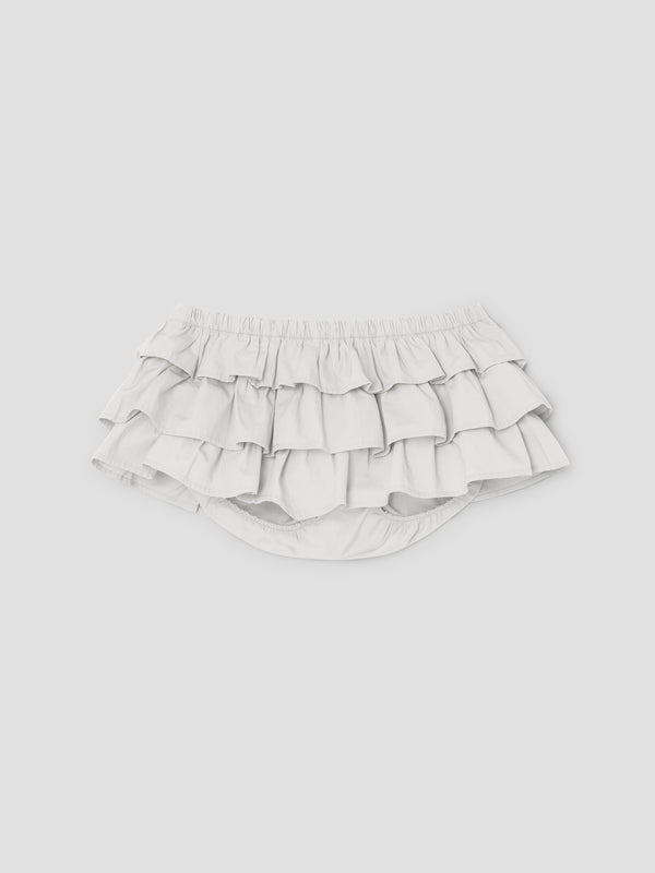 gimaguas Jardin Shorts White poplin mini skirt for women with built-in shorts
