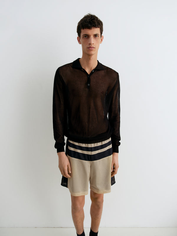 Gimaguas Jason Polo Jason Long Sleeve Polo Black - Gimaguas