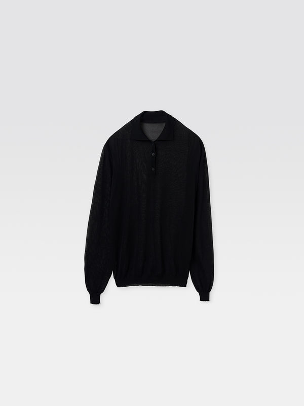 gimaguas Jason Polo Jason Long Sleeve Polo Black - Gimaguas