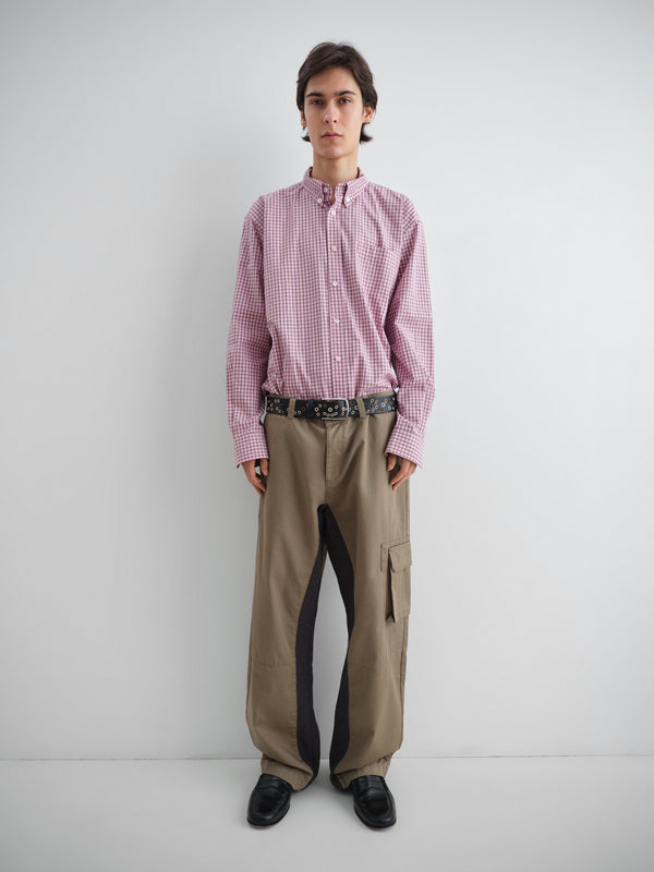 Gimaguas Jeremy Shirt Pink Checkered Shirt With Front Pocket And Relaxed Fit