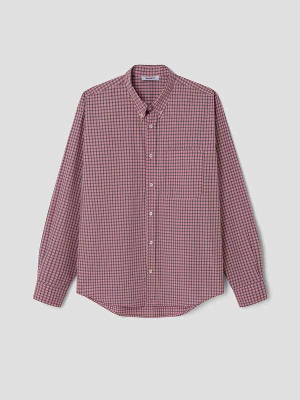 gimaguas Jeremy Shirt Pink checkered shirt with front pocket and relaxed fit