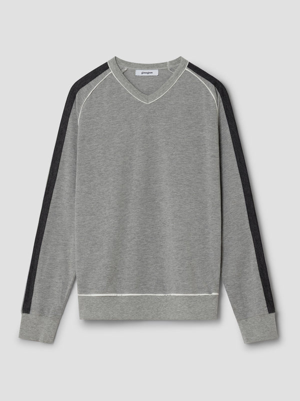 gimaguas Lucas T-Shirt Grey long-sleeve t-shirt with black and white strap