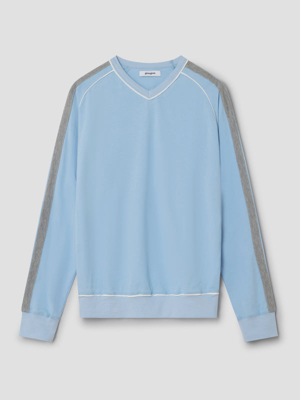 gimaguas Lucas T-Shirt Light blue long-sleeve t-shirt with grey and white strap