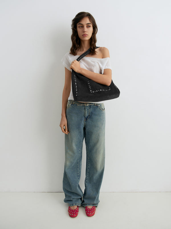 Gimaguas Maxi Franca Bag Maxi Franca Bag Suede Black - Leather - Gimaguas