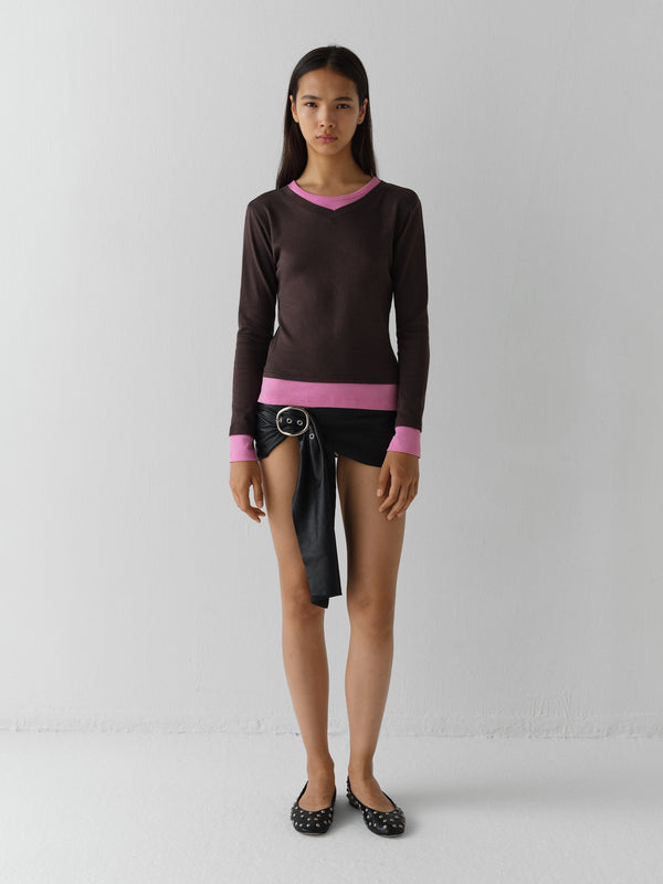 Gimaguas Samm T-Shirt Sam T-Shirt Brown Pink - Gimaguas - Top