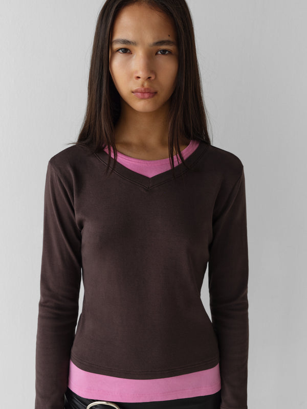 Gimaguas Samm T-Shirt Sam T-Shirt Brown Pink - Gimaguas - Top