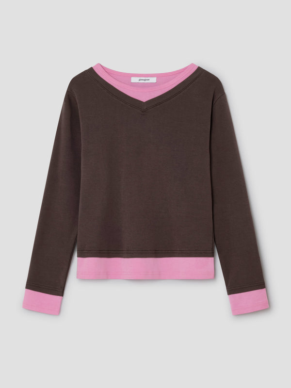 gimaguas Samm T-Shirt Sam T-Shirt Brown Pink - Gimaguas - Top