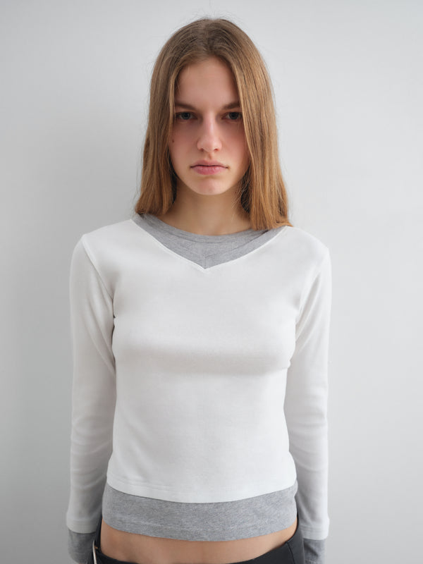 Gimaguas Samm T-Shirt Sam T-Shirt White Light Grey - Top - Gimaguas