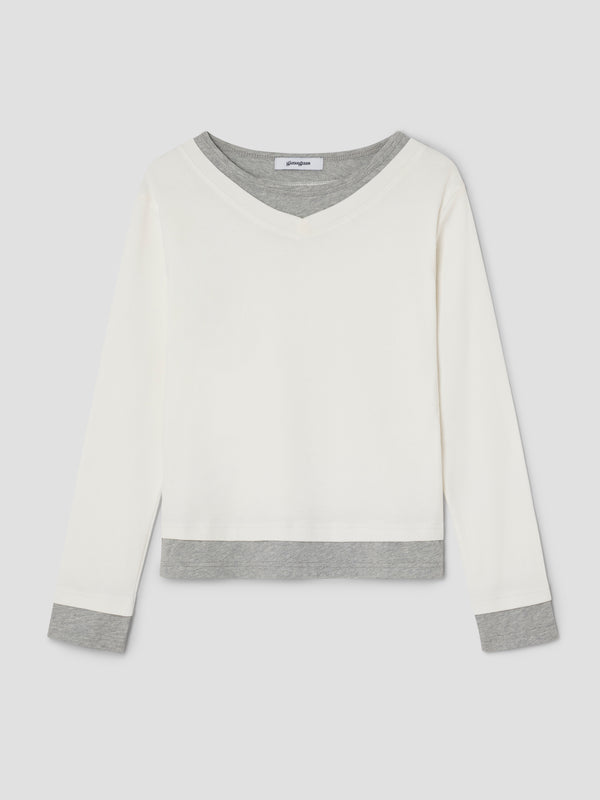 gimaguas Samm T-Shirt Sam T-Shirt White Light Grey - Top - Gimaguas gimaguas Samm T-Shirt Sam T-Shirt White Light Grey - Top - Gimaguas