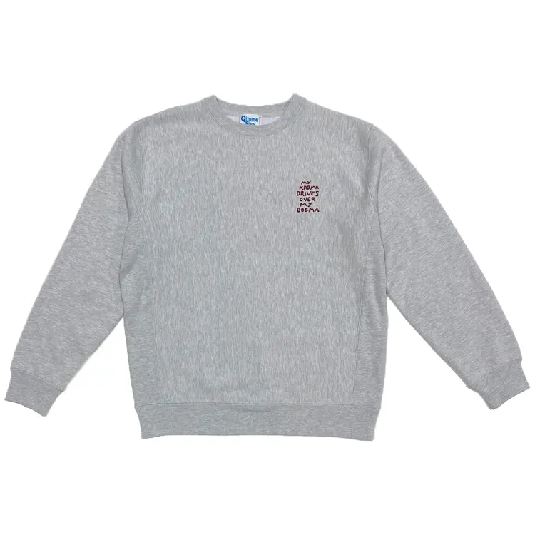 gimme five Gimme 5 "My Karma Drives Over MY Dogma" Crew (Heather Grey)