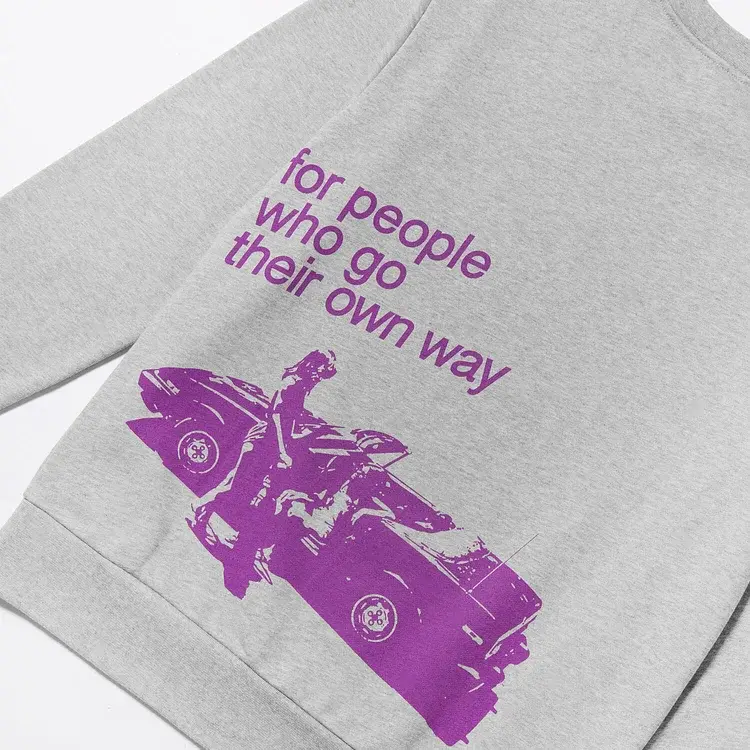 Gimme Five Gimme 5 X APC Eddy Crew Sweat (Heather Grey & Purple)
