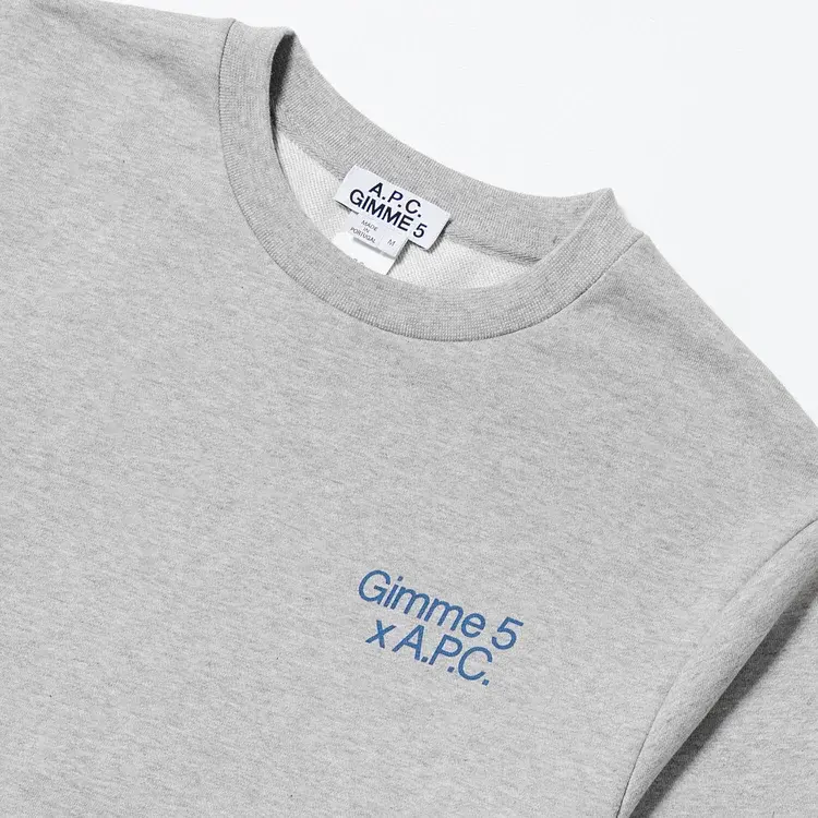 Gimme Five Gimme 5 X APC Michele Crew Sweat (Heather Grey & Blue)