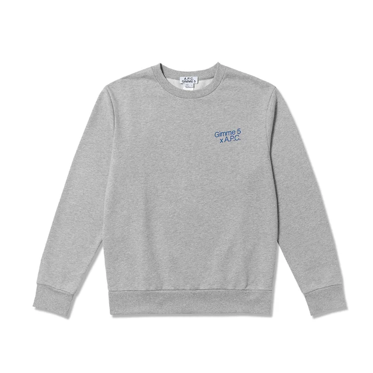 gimme five Gimme 5 x APC Michele Crew Sweat (Heather Grey & Blue)