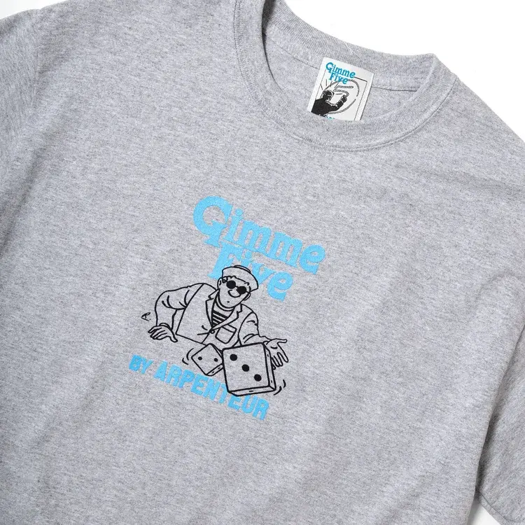 Gimme Five GIMME 5 X ARPENTEUR DICE S/S TEE (HEATHER GREY)