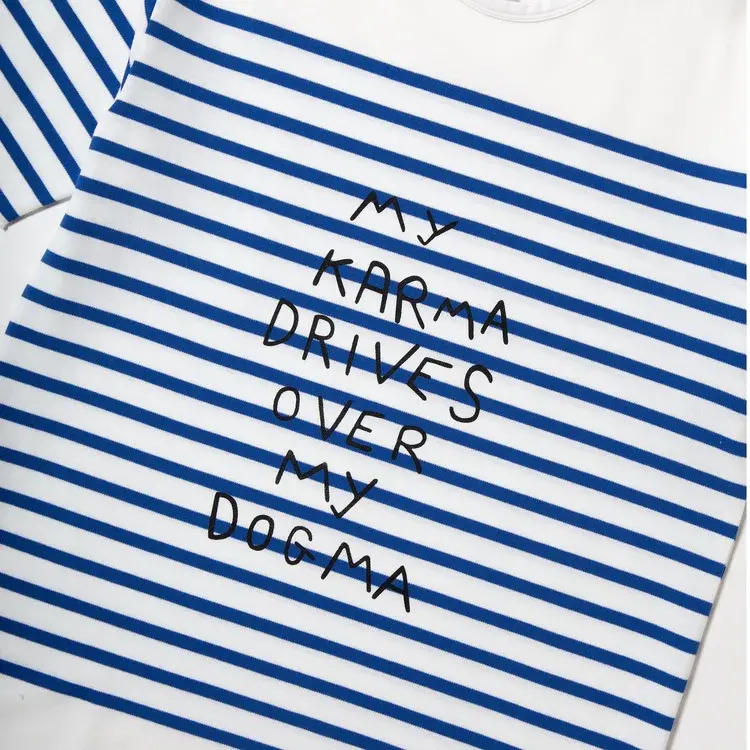 Gimme Five GIMME 5 X ARPENTEUR MY KARMA DRIVES OVER MY DOGMA S/S TEE (NAVY/WHITE)