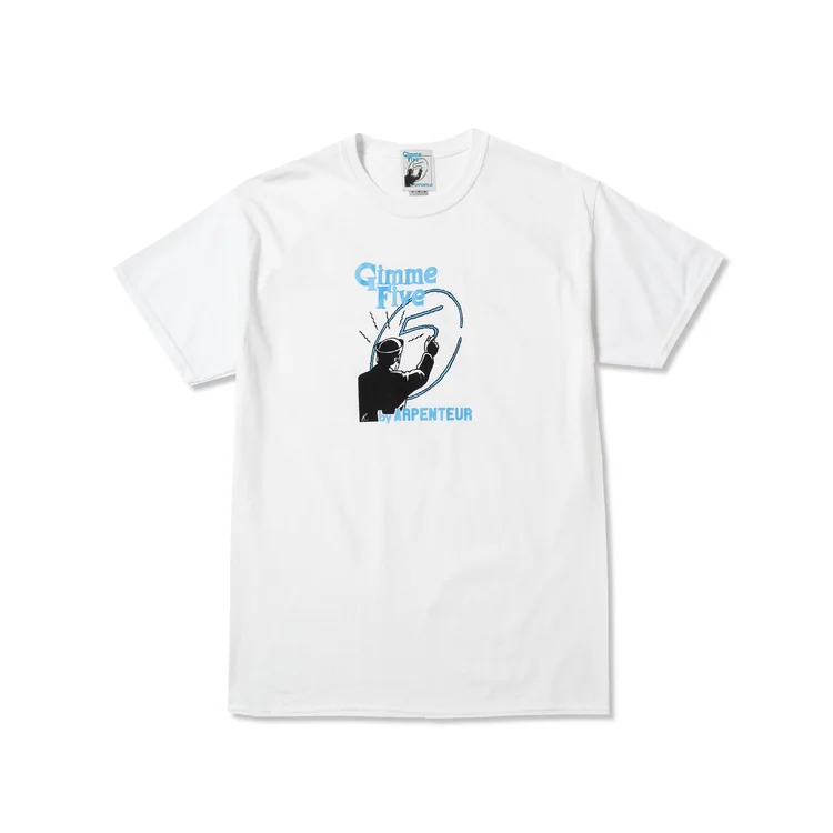 gimme five GIMME 5 x ARPRENTEUR CHALK ACTION TEE (WHITE)