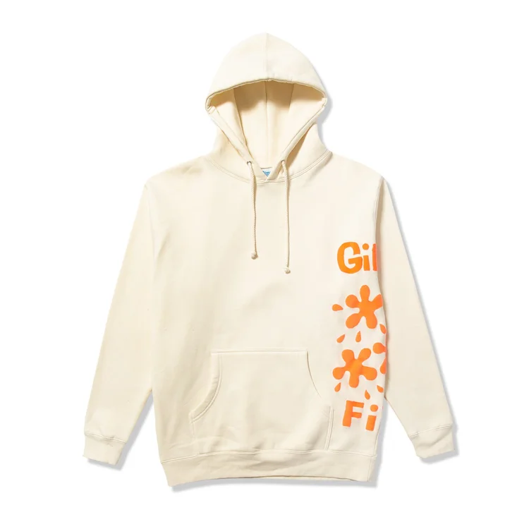 gimme five GIMME 5 X TIM COMIX STAINS HOODY (BONE/FLU ORANGE)