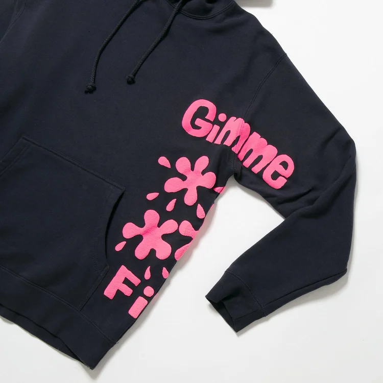 Gimme Five GIMME 5 X TIM COMIX STAINS HOODY (NAVY/FLU PINK)
