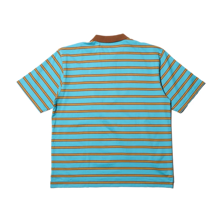Gimme Five Gimme 5 X Universal Products Border Stripe Polo (Turquoise/Brown)
