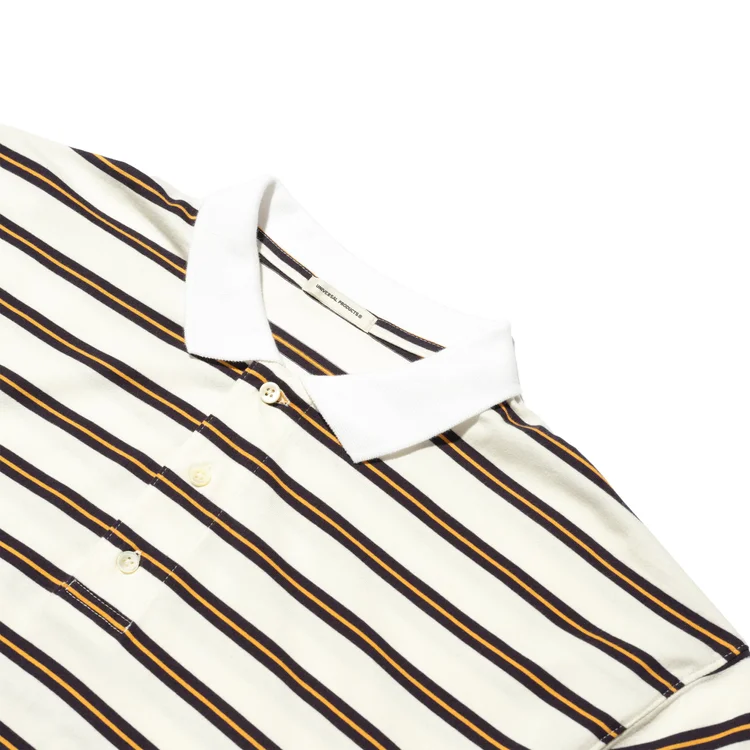 Gimme Five Gimme 5 X Universal Products Border Stripe Polo (White/Navy)