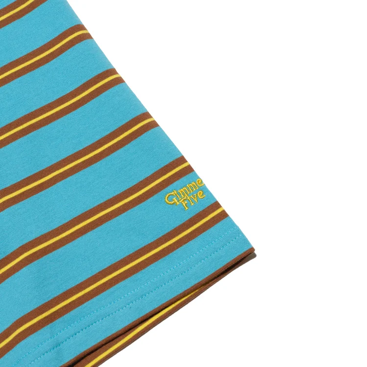 Gimme Five Gimme 5 X Universal Products Border Stripe Tee (Turquoise/Brown)