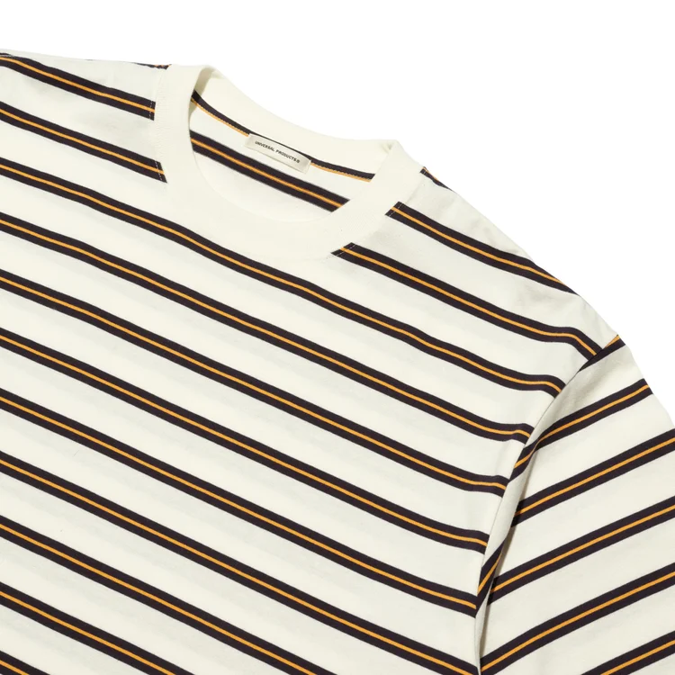 Gimme Five GIMME 5 X UNIVERSAL PRODUCTS BORDER STRIPE Tee (White/Navy)