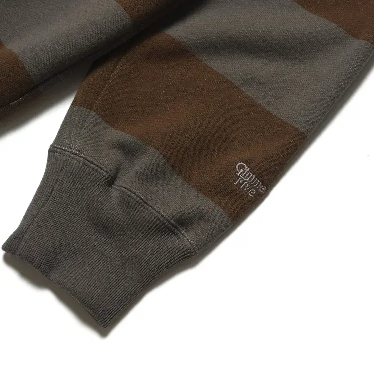 Gimme Five Gimme 5 X Universal Products Zip Up Stripe Sweatshirt (Brown)