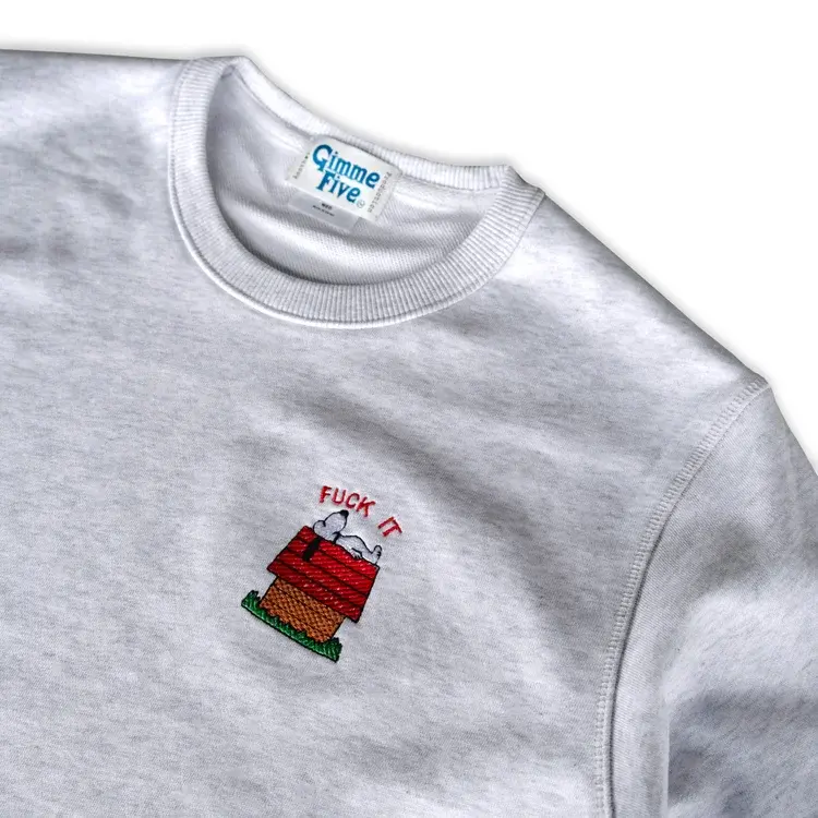 Gimme Five GIMME 5 "FUCK IT" SWEATSHIRT (GREY)