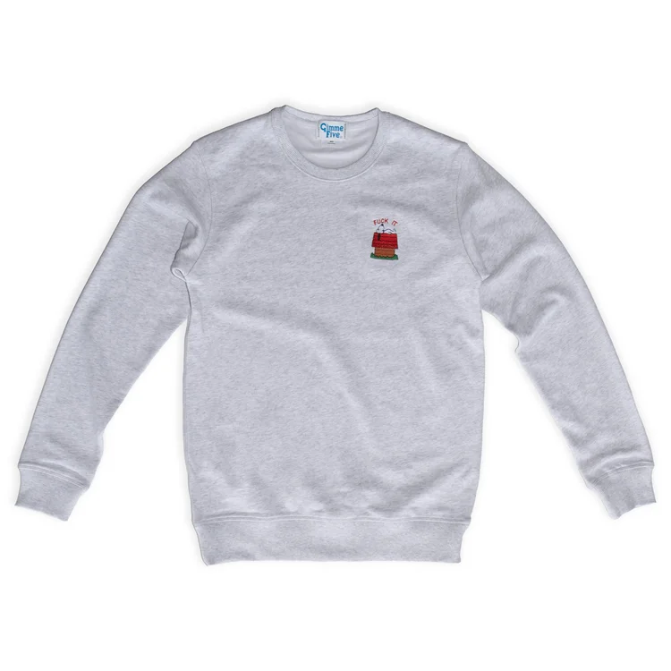 gimme five GIMME 5 "FUCK IT" SWEATSHIRT (GREY)