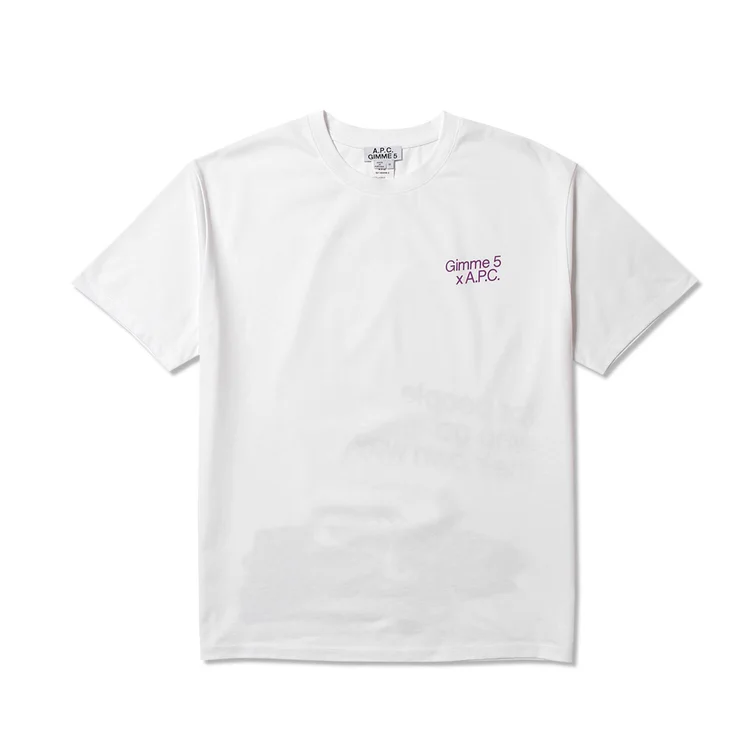 gimme five Gimme 5 X A.P.C Vince Tee (White & Purple)