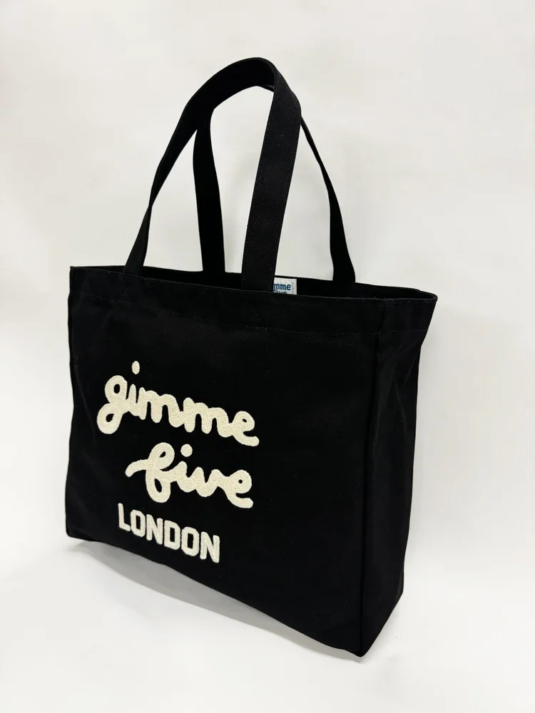gimme five GIMME5 TOTE BAG (BLACK)