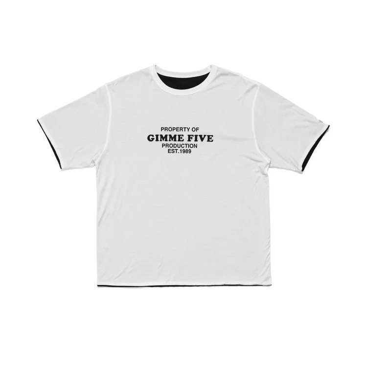 gimme five Reversible Tee (White / Navy)
