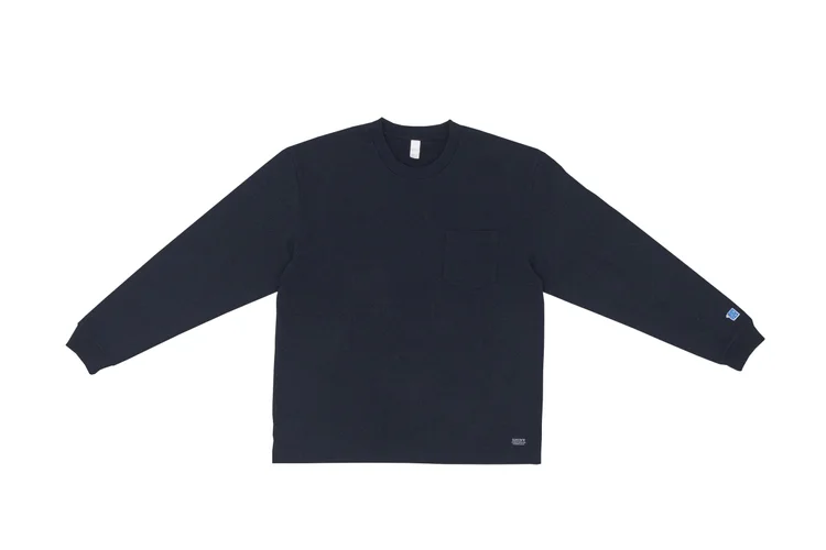 gimme five SUICOKE x GIMME 5 POCKET LS TEE (NAVY)