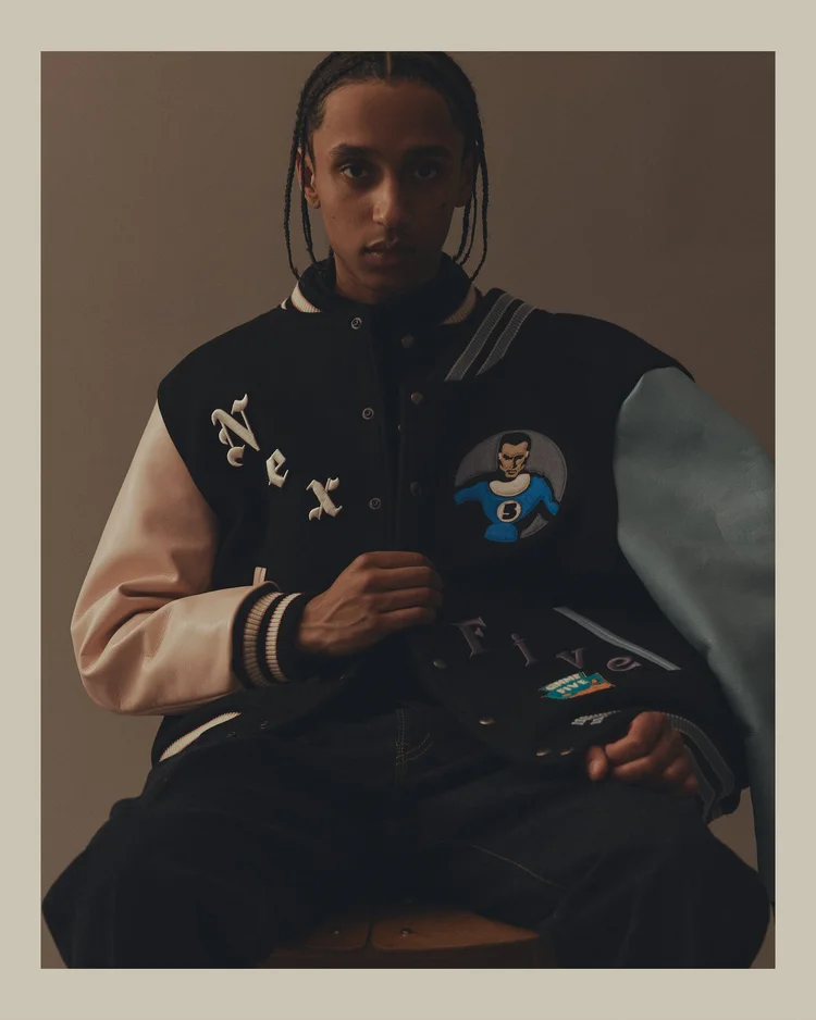 Gimme Five NEXUSVll X GIMME 5 "SPECIAL VARSITY JACKET II" (PINK)