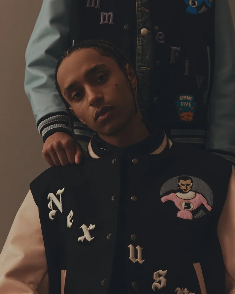 Gimme Five NEXUSVll X GIMME5 "SPECIAL VARSITY JACKET II" - (BLUE)