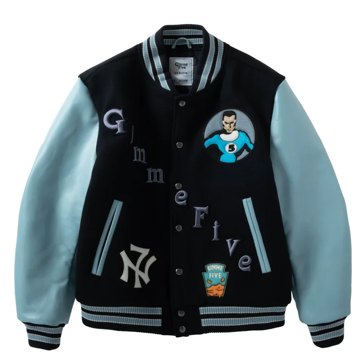 gimme five NEXUSVll x GIMME5 "SPECIAL VARSITY JACKET II" - (BLUE)