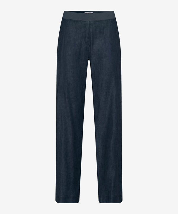 gina bacconi Brax pam linen stretch wide leg culotte Navy