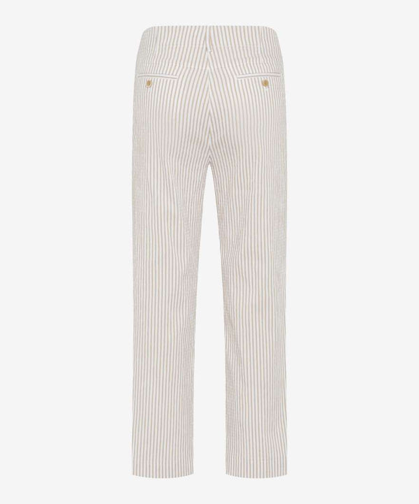 Gina Bacconi Brax Seersucker Stripe Trousers With Front Pleat