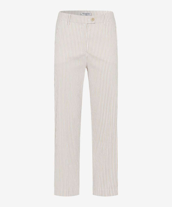 gina bacconi Brax seersucker stripe trousers with front pleat