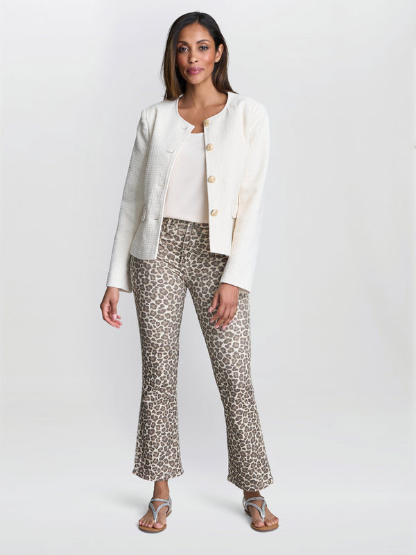 Gina Bacconi Charley Reversible Stretch Leopard Jeans