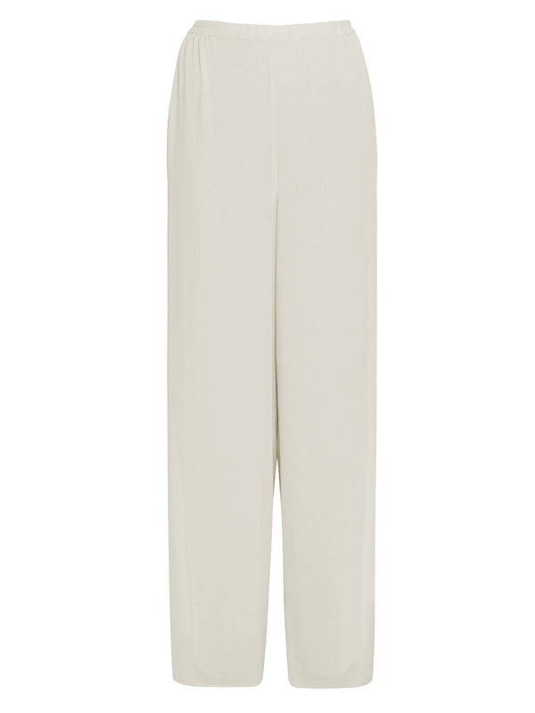 Gina Bacconi Chiffon Layered Trouser With Slits Butter Cream