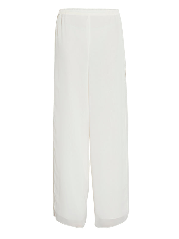 Gina Bacconi Chiffon Layered Trouser With Slits CHALK LIGHT