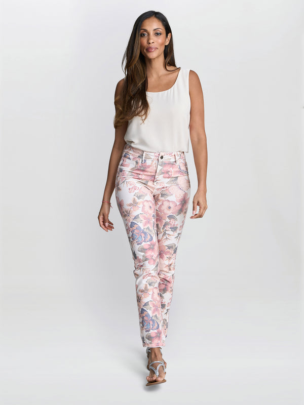 gina bacconi Christie reversible stretch floral jeans