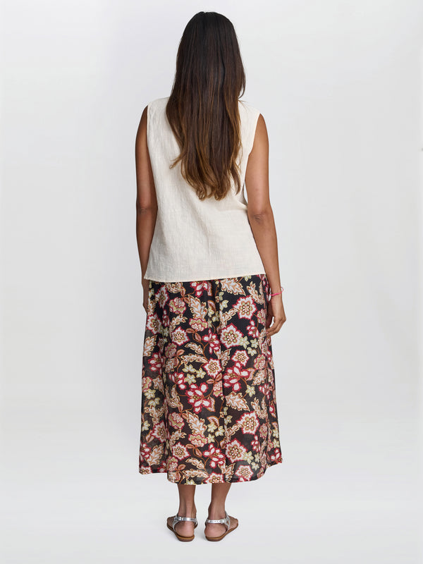 Gina Bacconi Claude Embroidered Cotton Sleeveless Shirt