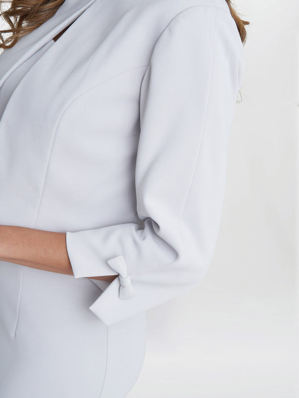 Gina Bacconi Corinne Crepe Dress And Jacket Silver Mist