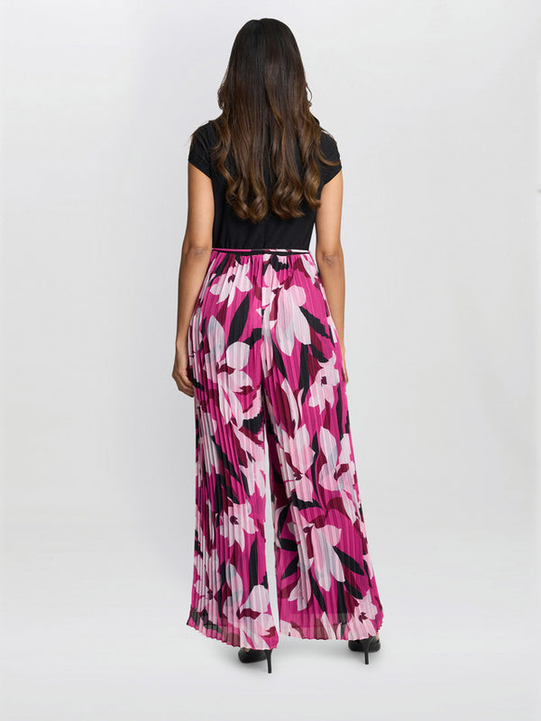 Gina Bacconi Dolores Jumpsuit With Printed Pleated Trousers